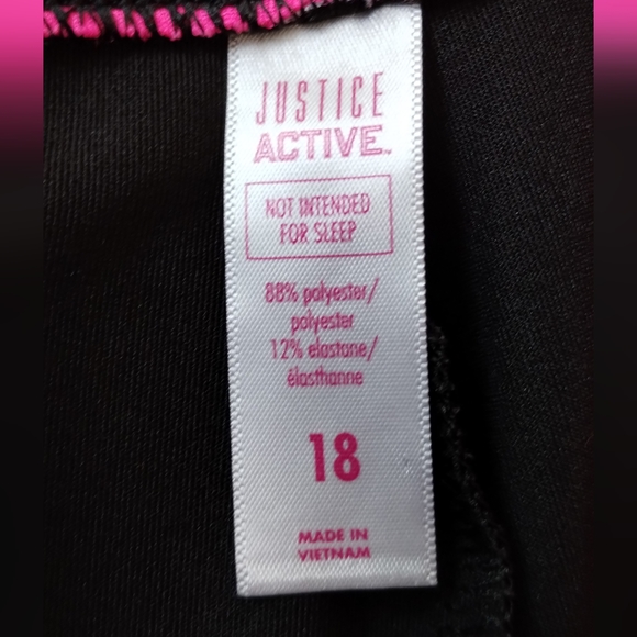 •Justice Active Colorful Retro Stripe Full Length Dri Fit Leggings Size Girl 18 - Picture 3 of 11